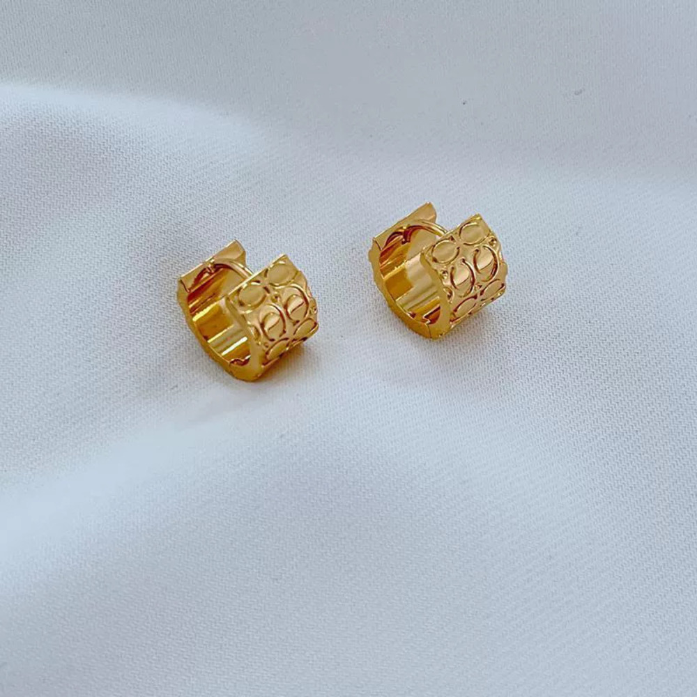 Coach Gold Plated Floral Embossed Ear Cuff